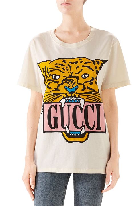 gucci double tiger t shirt|gucci tiger sequin shirt.